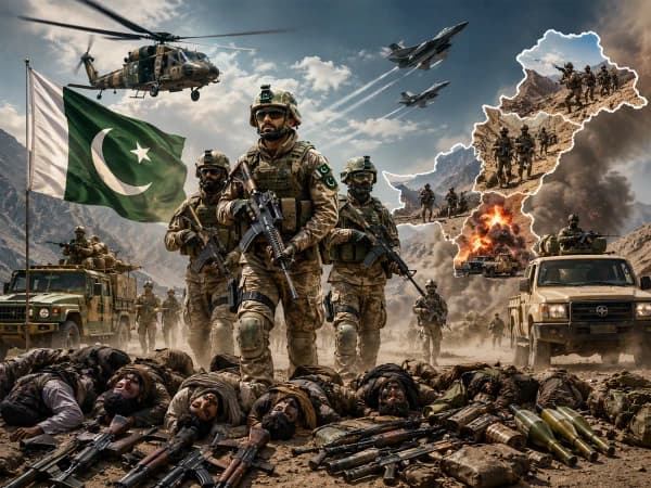پختونخوا اور بلوچستان میں سیکیورٹی فورسز کی کارروائیاں، 11 دہشتگرد ہلاک
