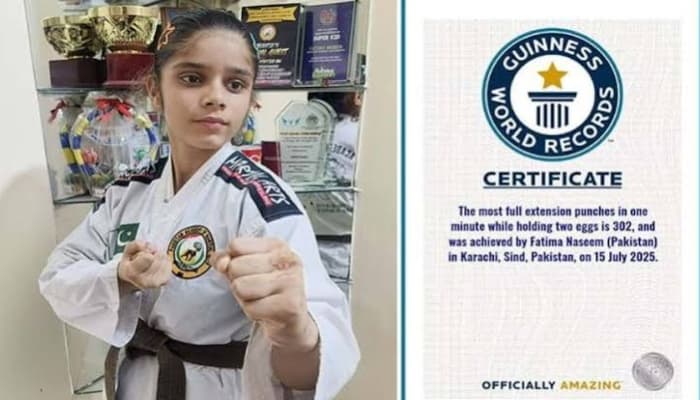 ہاتھوں میں انڈے پکڑکر ایک منٹ میں340 پنچز، پاکستانی کھلاڑی نے بھارتی کھلاڑی کا ریکارڈ توڑ دیا