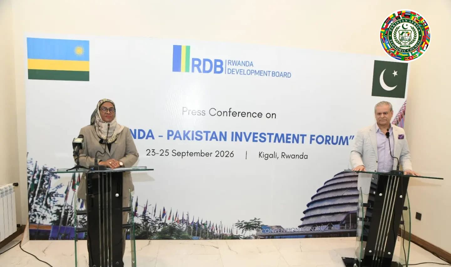 پاکستان افریقہ اکنامک کونسل کا وفد کیگالی میں منعقدہ پاک روانڈا سرمایہ کاری کانفرنس میں شرکت کریگا