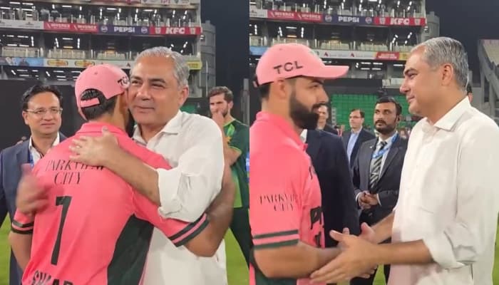 پاکستان کی انگلینڈ کیخلاف غیر معمولی کامیابی، محسن نقوی ہیروز سے ملنے گراؤنڈ پہنچ گئے